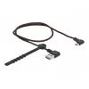USB-kaapeli DeLOCK EASY-USB 2.0 Type-A – Micro-B uros 0,5 m musta