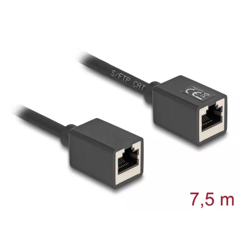Verkkokaapeli DeLOCK 90334 RJ-45 Cat6a 7,5 m musta