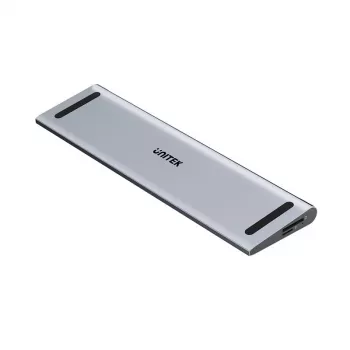 KVM-kytkin Unitek D1106AGY01 USB-C Triple 4K -telakointiasema KVM:llä, 3x USB-A, 5x USB-C, HDMI×2, DP×1, RJ-45, SD-lukija, 3840×2160@60Hz, alumiini