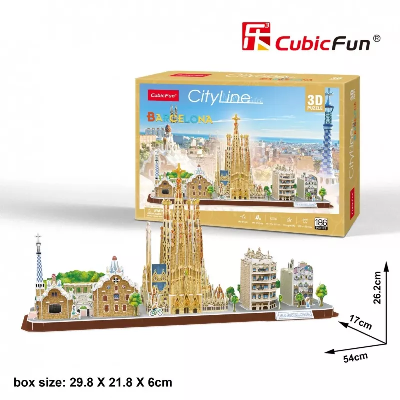 3D-palapeli - Barcelona - vaikeustaso: 4/8