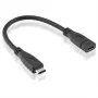 Roline - USB-jatkokaapeli - USB-C (M) - USB-C (W) - USB 3.1 - 15 cm - musta