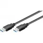 Wentronic Goobay USB 3.0 SuperSpeed -kaapeli, musta, 0,5 m - USB 3.0 -plugi (Type-A) > USB 3.0 -plugi (Type-A) (95716)