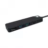 Hyper HyperDrive Flex HD4101BKGL 5-porttinen USB-C-keskitin (2x USB-A, 1x USB-C, 1x HDMI), musta