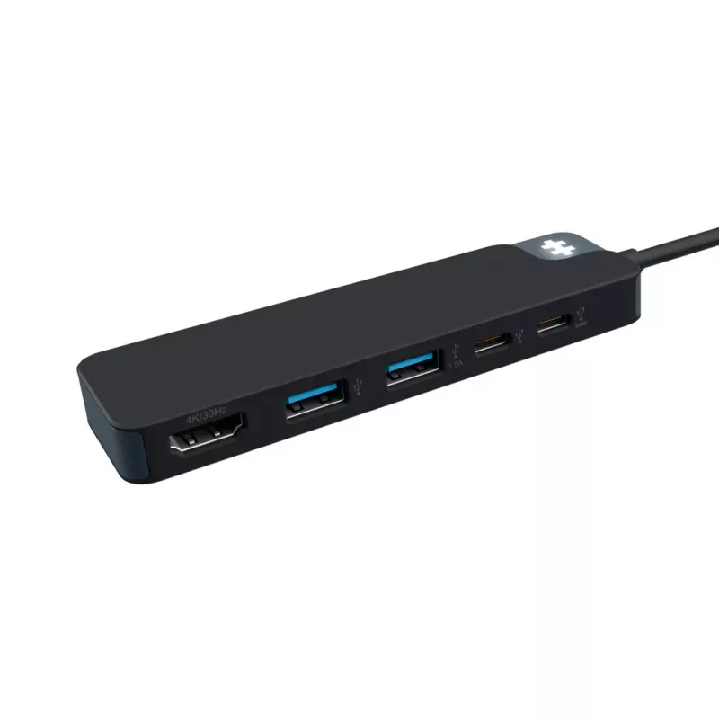 Hyper HyperDrive Flex HD4101BKGL 5-porttinen USB-C-keskitin (2x USB-A, 1x USB-C, 1x HDMI), musta