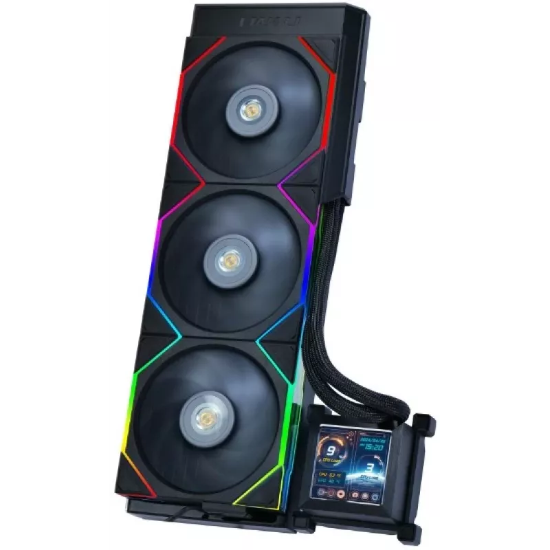 All-in-One-nestekühler Lian Li HydroShift LCD 360S 12 cm musta