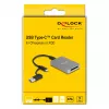 DeLOCK USB Type-C -kortinlukija CFexpress XQD alumiini harmaa 10000 Mbit/s