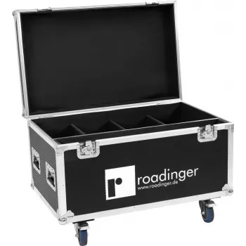 Flightcase Roadinger 31005229 4× LED IP Atmo Blinder — suojakotelo kuljetukseen, vaahtomuovisisusteet