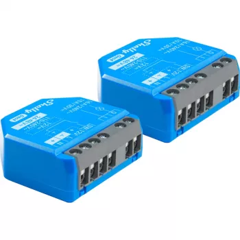 Älykytkin Shelly 1 Gen4, langaton, 240 V AC, Bluetooth 5.0/Wi‑Fi/ZigBee, muovikotelo, 42×16×37 mm, 2 kpl:n pakkaus