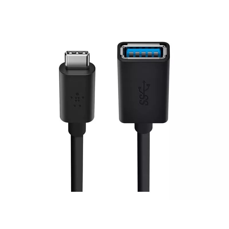 Belkin USB 3.0 USB-C – USB-A -sovitin, 5 Gbps, musta