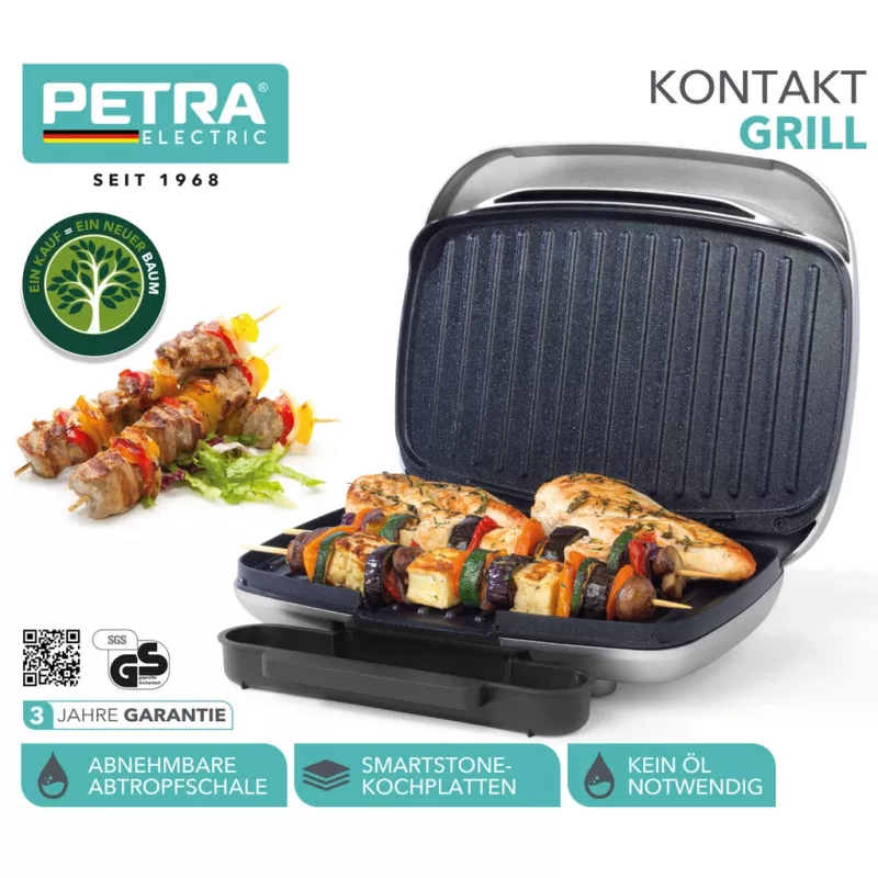 Sähköinen terveysgrilli Petra PT5316HEVDEEU10 tarttumaton levy, työtasolle, sisäkäyttöön