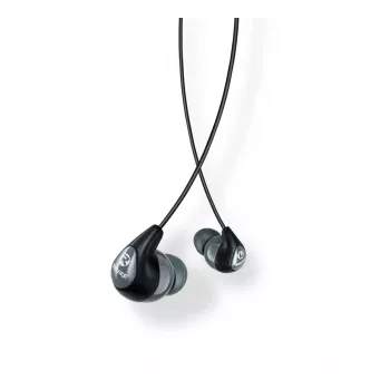 Shure SE112-GR johdolliset in-ear-kuulokkeet puheluihin/musiikkiin, musta, harmaa