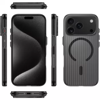 4smarts Design Case Aero iPhone 17 Pro -puhelimelle, musta (541641)