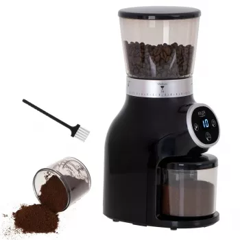 Ammattimainen kahvimylly, teräsmylly, 31 jauhatusastetta, Café 90g/m, Adler, AD4450, 300, musta