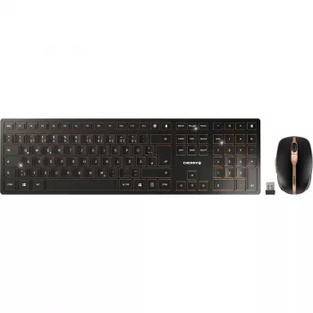 CHERRY DW 9100 ohut näppäimistö ja hiiri sisältää Universal RF Wireless + Bluetooth QWERTZ saksa musta