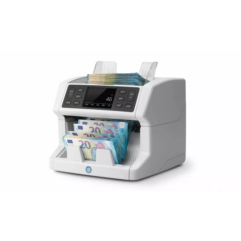 Safescan 2850 setelilaskin väärennöstunnistuksella (UV, magneettinen, koko), 1500 seteliä/min, kosketusnäyttö, valkoinen