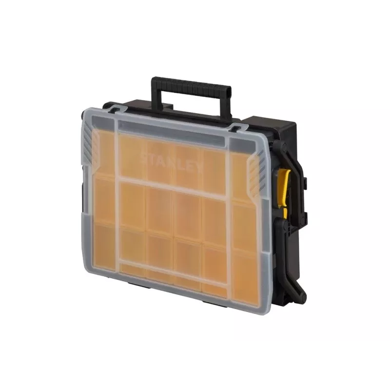 Pientarvikelokerikko Stanley Sortmaster Multilevel Organizer musta läpinäkyvä 400x420x315 mm