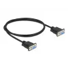 Sarjakaapeli DeLOCK 86608, musta, 1 m, RS-232 Sub-D9