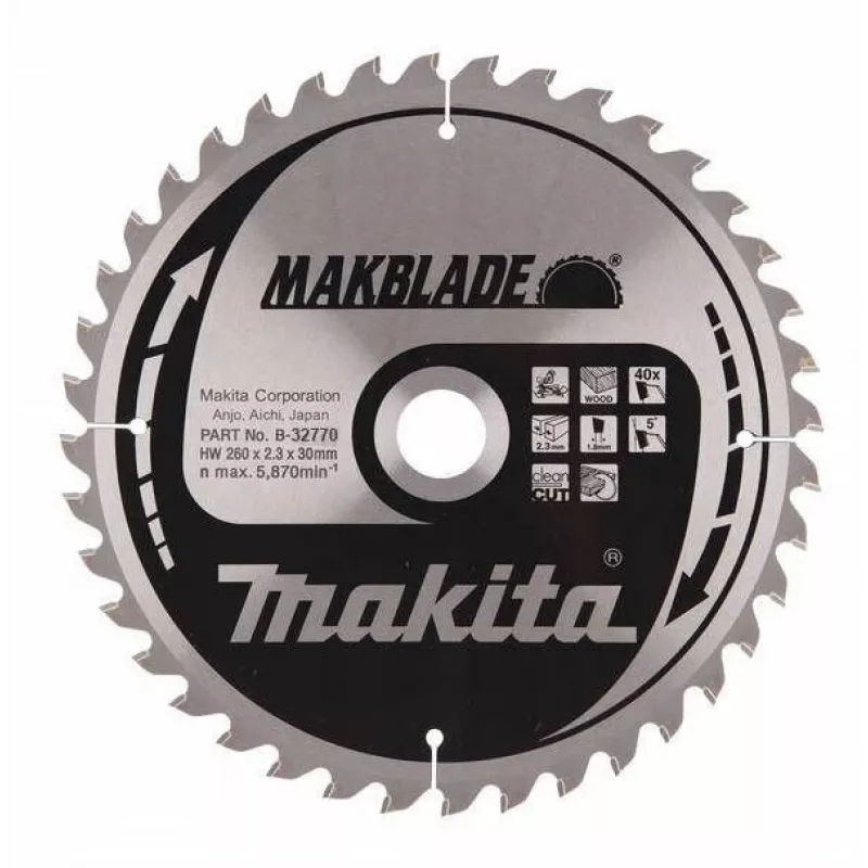 Makita MakBlade -pyörösahanterä 26 cm 1 kpl