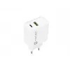 Verkkopikalaturi NATEC RIBERA 12V 20W USB-C PD 3.0 + USB-A Samsung AFC valkoinen