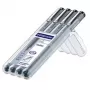Fineliner Staedtler Pigment Liner 308 musta 4 kpl