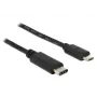 DeLOCK - USB-kaapeli - 5-napainen Micro-USB Type-B (uros) - 24-napainen USB Type-C (uros) - 1,0 m (USB 3.1) - musta (83602)