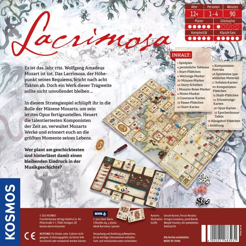 Lacrimosa, lautapeli