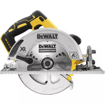 Käsipyörösaha DeWALT DCS572NT — 18 V Li‑Ion, harjaton, 184 mm terä, 58 mm leikkaussyvyys (90°), 57° kallistus