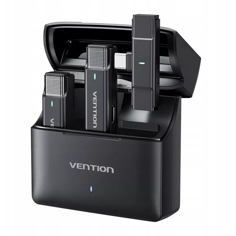Setti 2 Vention USB-C-mikrofonia + latauskotelo