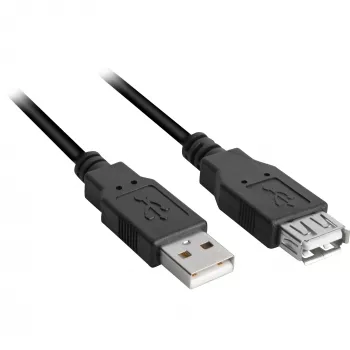 USB-kaapeli Sharkoon USB 2.0 0,5 m musta