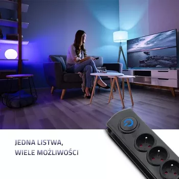 Ylijännitesuoja Qoltec 50269 musta 5 AC-pistorasiaa 230V