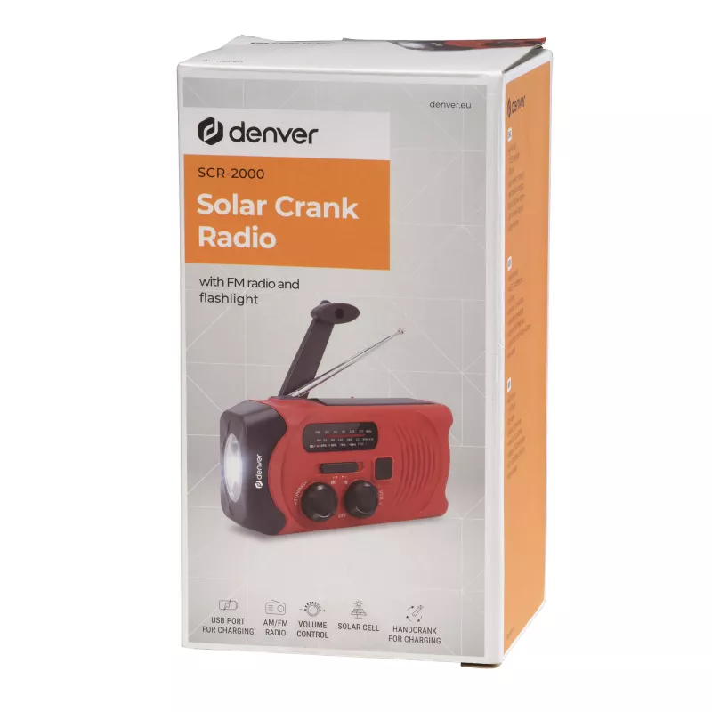Powerbank Denver SCR-2010 litiumioni 2000 mAh punainen