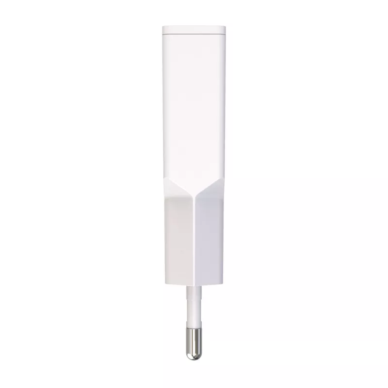 Seinä laturi Akyga AK-CH-27 30W USB-C USB-A PD GaN 5-20V / 1.5-3A valkoinen