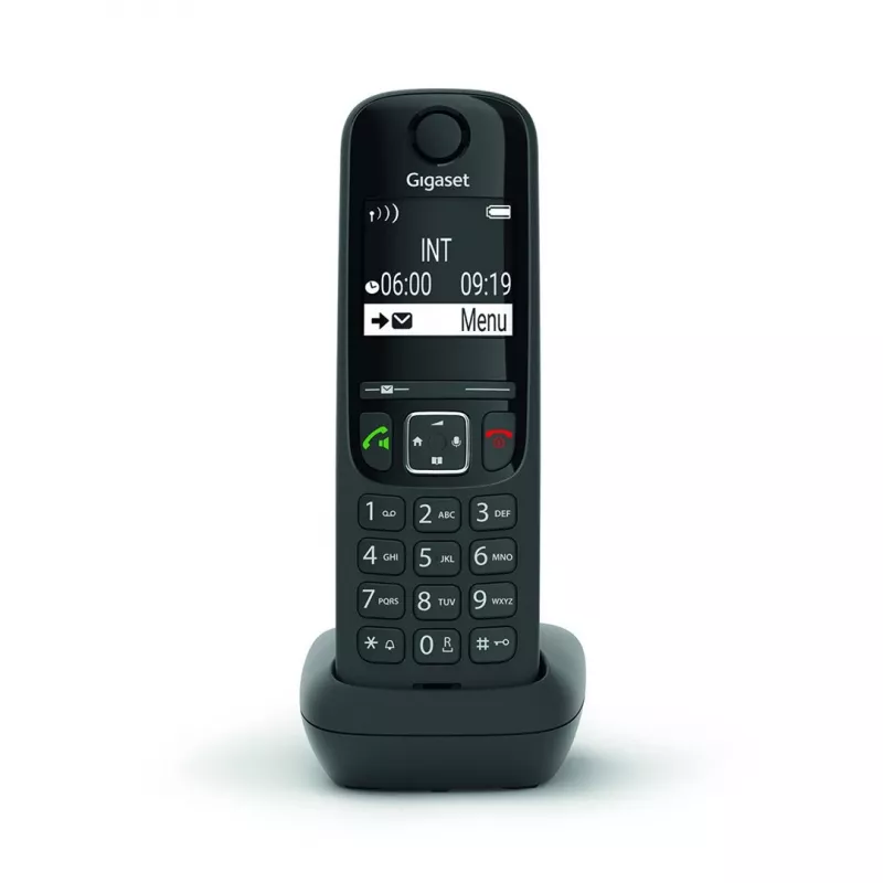 Analoginen/DECT-puhelin Gigaset AS690HX langaton luuri numeronäyttö musta