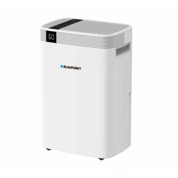 Ilmankuivain BLAUPUNKT ADH601 — 2,5 l säiliö, 16 l/24 h, 245 W, 48 dB, Wi‑Fi, 20–40 m², valkoinen