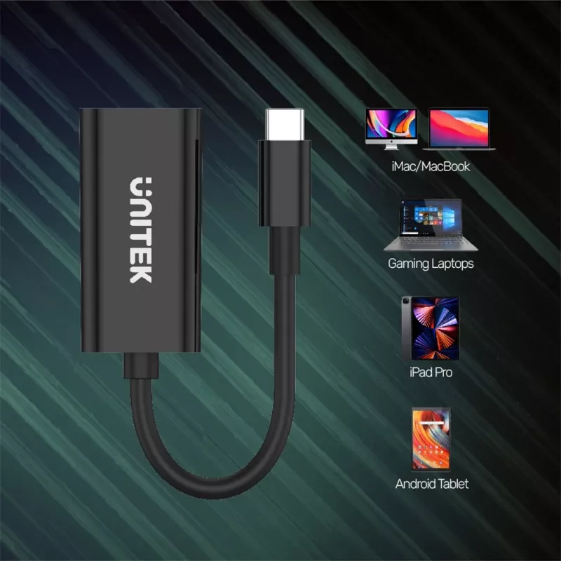 UNITEK V1421A USB-näytönohjainsovitin musta