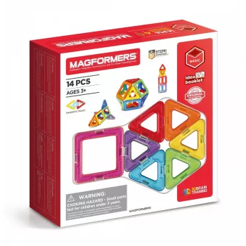 Magneettinen rakennussarja MAGFORMERS 14 kpl:n setti — 14 magneettista geometrista rakennuspalikkaa