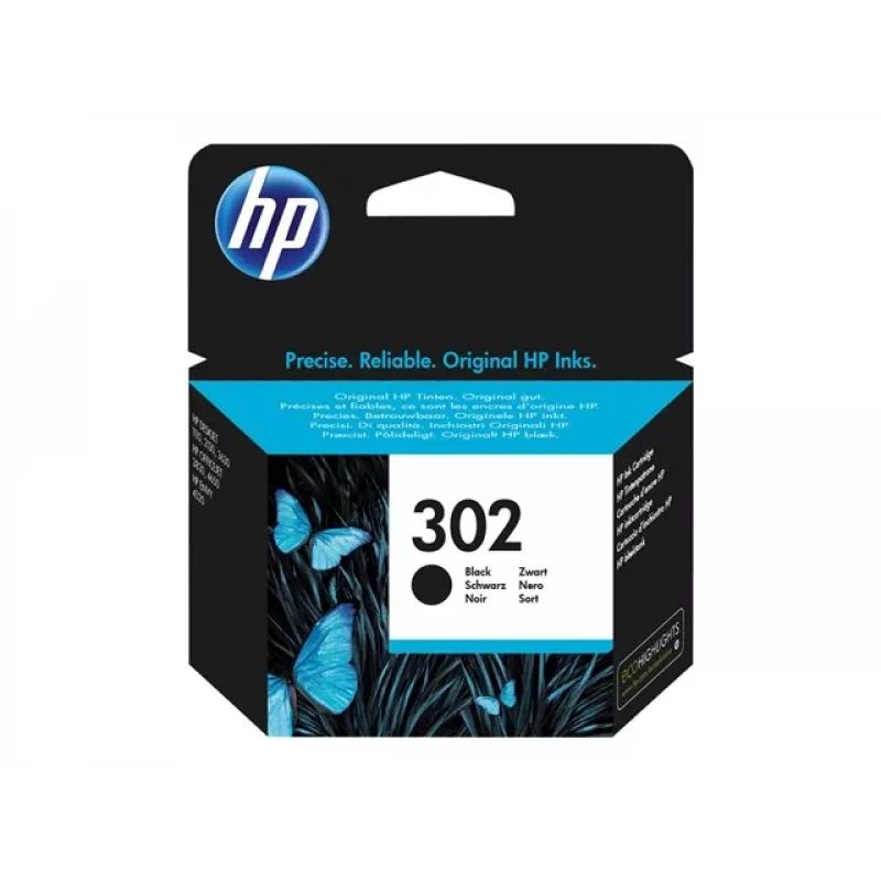HP 302 musta alkuperäinen mustepatruuna