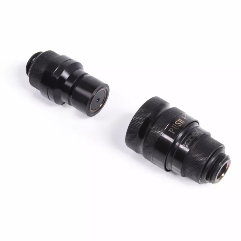 Jääpuikko pikaliitinpari G1/4 AG - Deep Black (musta (matta))