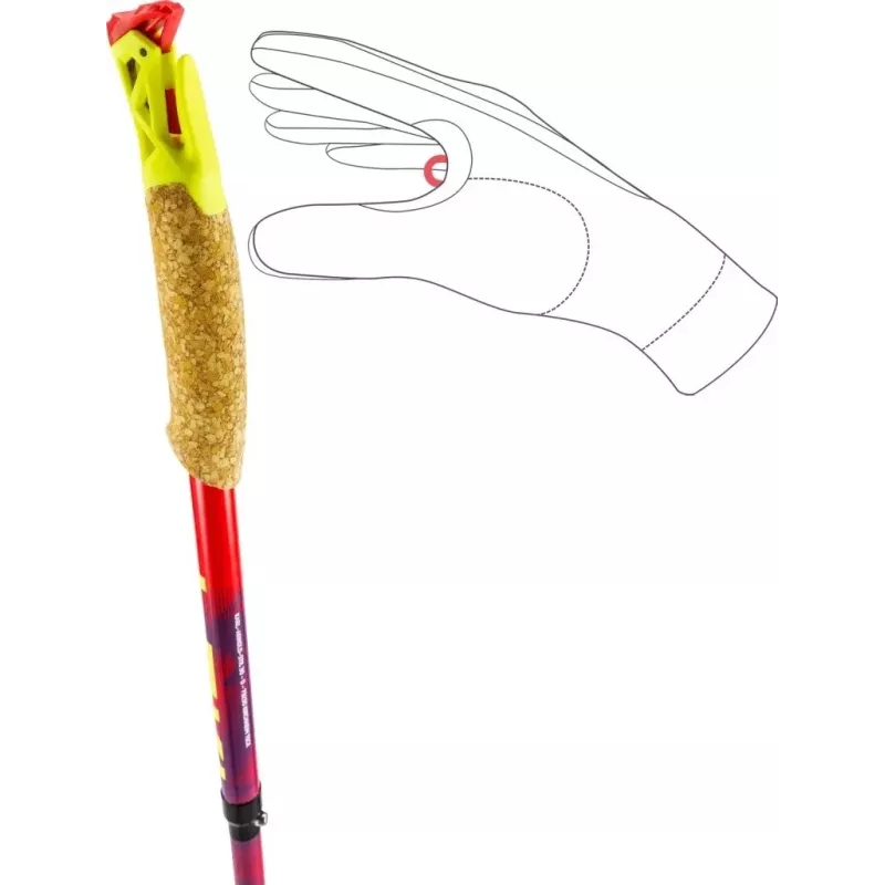 Trekkingstöckit LEKI TRL ULTRATRAIL FX ONE, 125 cm punainen