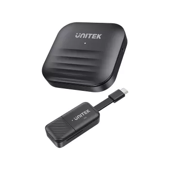 AV-jatko Unitek V1184A01 — AV-lähetin ja -vastaanotin, 1920×1080, jopa 50 m, USB-C, HDMI-/USB-kaapeli mukana