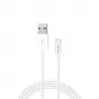 Savio CL-125 USB-kaapeli USB 2.0 1 m USB A USB C valkoinen