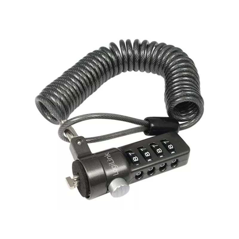 LogiLink NBS004 kaapelilukko musta 1,8 m