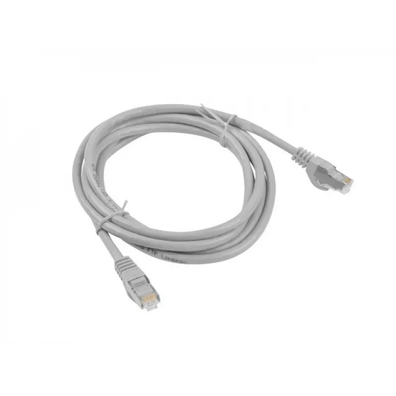 Verkkokaapeli LANBERG Cat6 RJ-45 - RJ-45 2 m F/UTP, CCA-johdin, harmaa