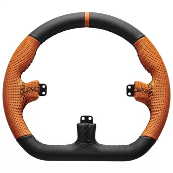 Sim-racing-ratti Asetek SimSports GT Rim Closed D nahka oranssi