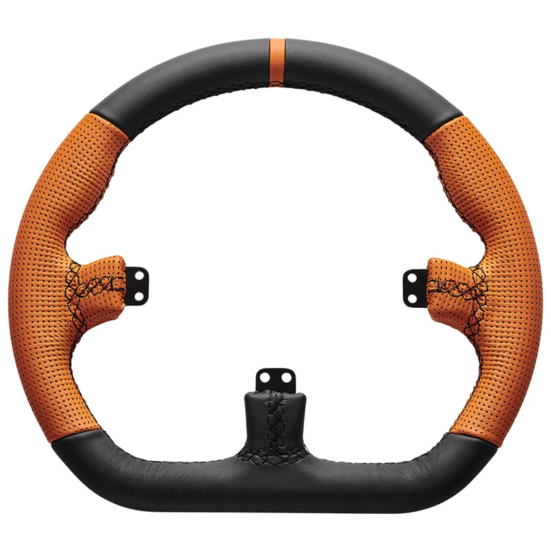 Sim-racing-ratti Asetek SimSports GT Rim Closed D nahka oranssi