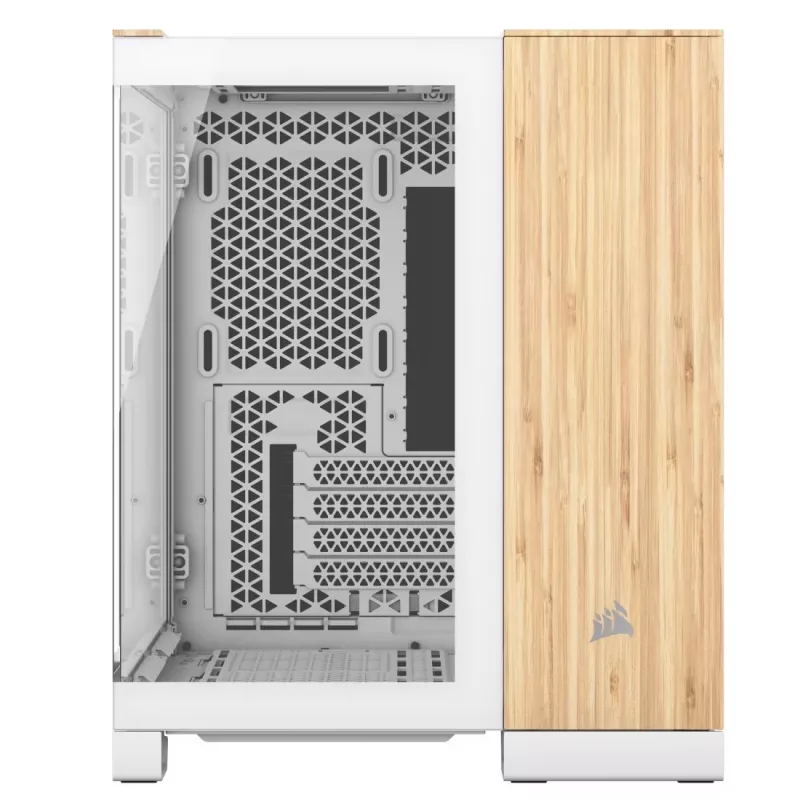 Tietokonekotelo Corsair CC-9011288-WW Midi Tower bambu, valkoinen
