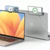 Induktiivinen MagSafe-teline MacBookille valkoinen