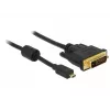 Videokaapeli-adapteri DeLOCK 83586 Micro-HDMI - DVI-D 2 m musta