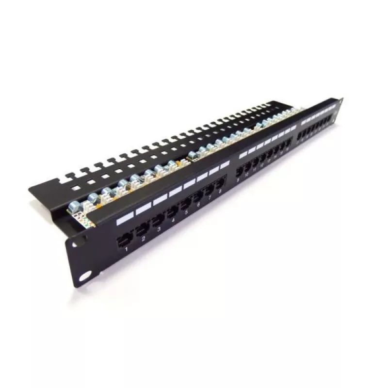 DIGITUS Professional DN-91624U - patch-paneeli - RJ-45 X 24 - musta, RAL 9005 - 1U (19 tuumaa)