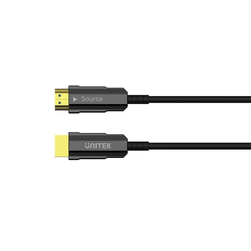 Unitek C11072BK-20M HDMI 2.0 AOC-valokuitukaapeli 20 m, 4K 60 Hz, musta